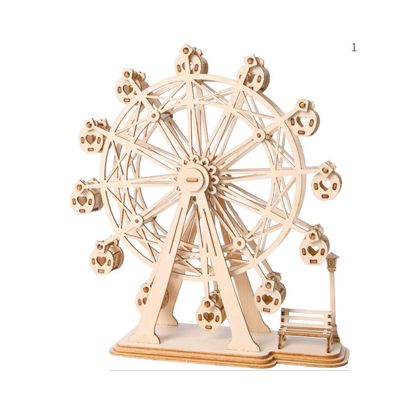 Riesenrad 3D dreidimensionales Holzpuzzle Geburtstagsgeschenk Kinderspielzeug