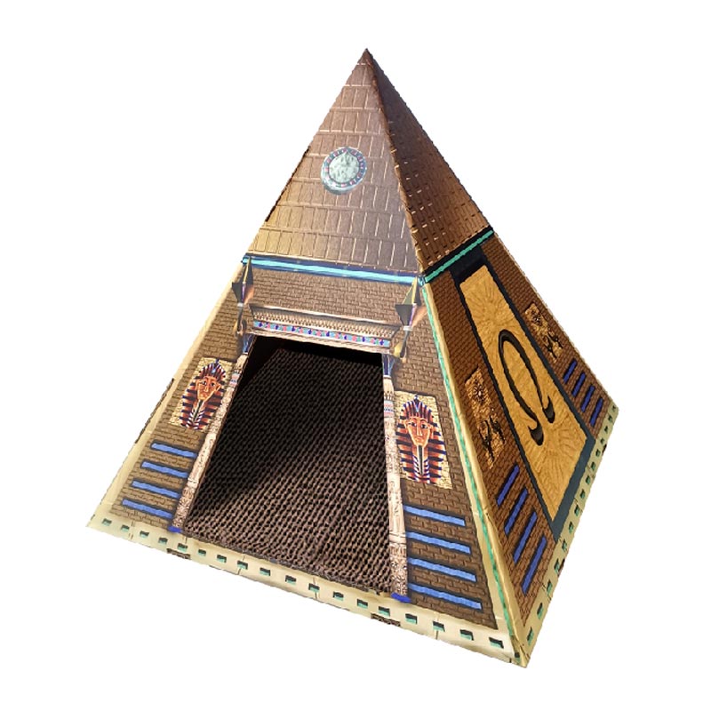 Katzenversteck, 100 % ungiftiger Karton, 2er-Pack Sechskanttunnel, Versteck, Pyramidenunterstand, Spielhaus zur Linderung von Angstzuständen, stressabbauende Umgebung für Katzen, langlebig, zeitgemäß und leicht