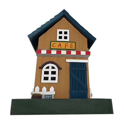 Buntes Vogelhaus aus Holz, mittlere Größe für kleine Vögel