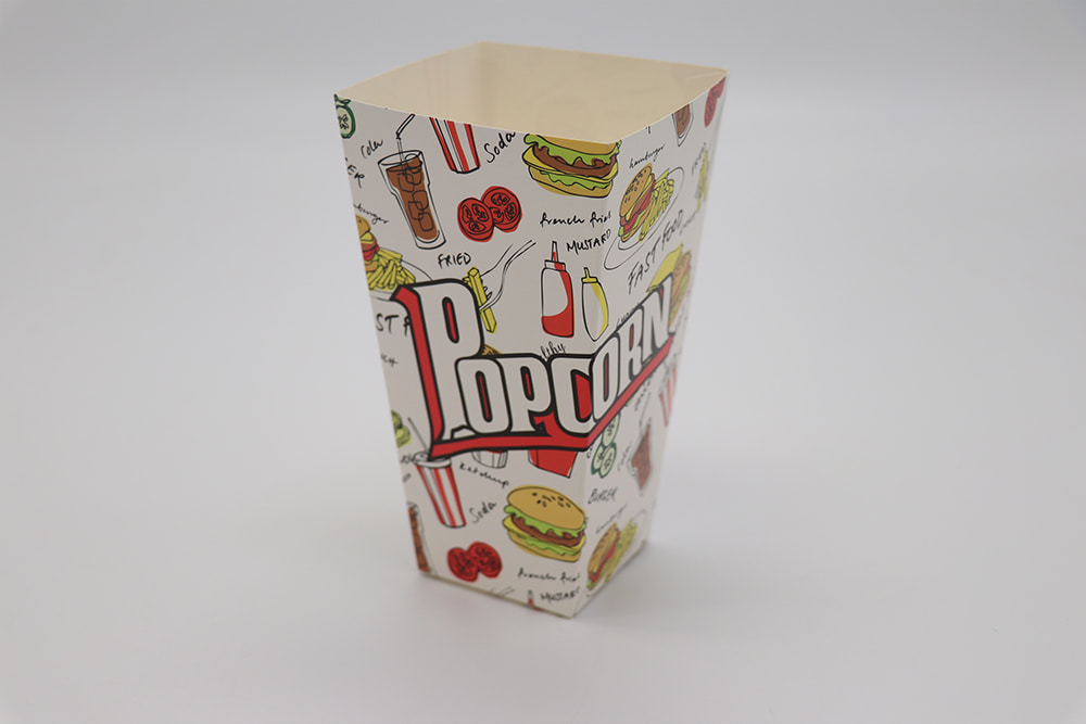 Popcornbecher aus bedrucktem Papier